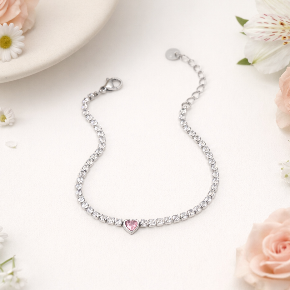 Simulated Diamonds Charm Bracelets