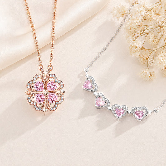 Four Leaf Charm Necklace for Women