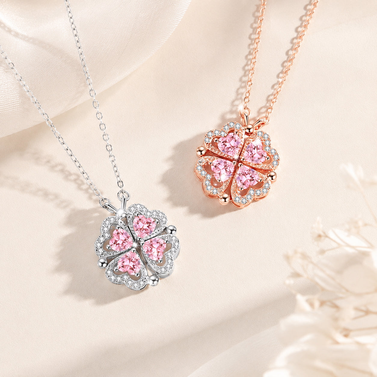 Four Leaf Charm Necklace for Women