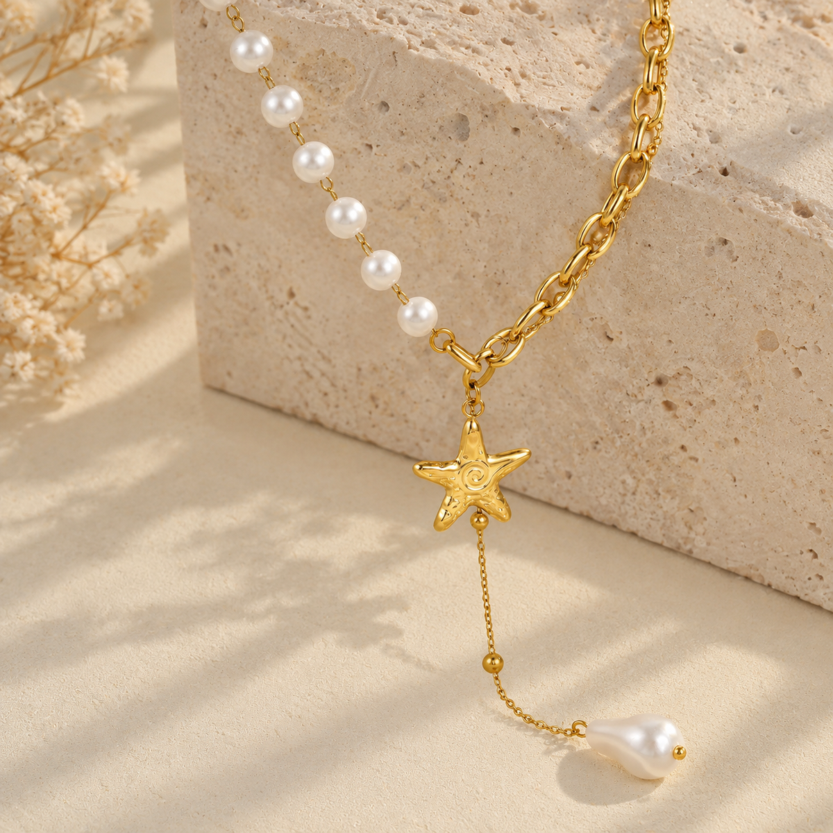 The Mabe - Pearl Y-Necklace
