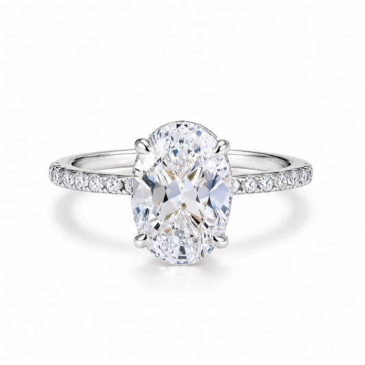 The Elaris - Simulated Diamond Women Ring - Silver