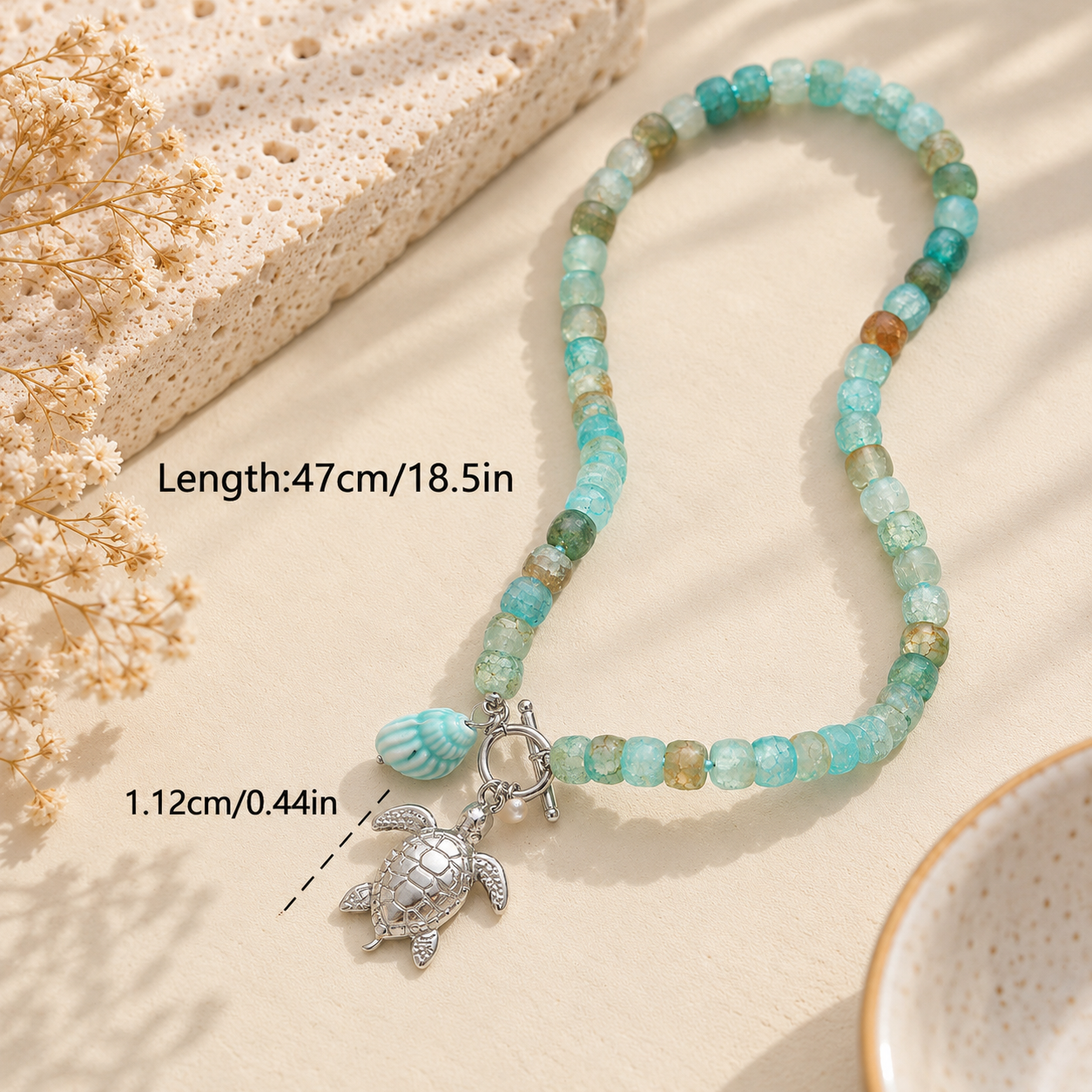 The Coralia - Turtle Pendant Necklace
