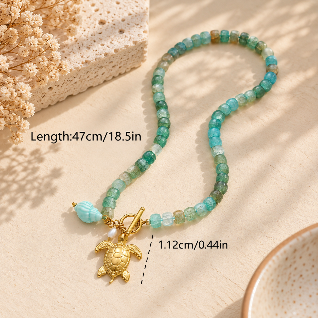 The Coralia - Turtle Pendant Necklace