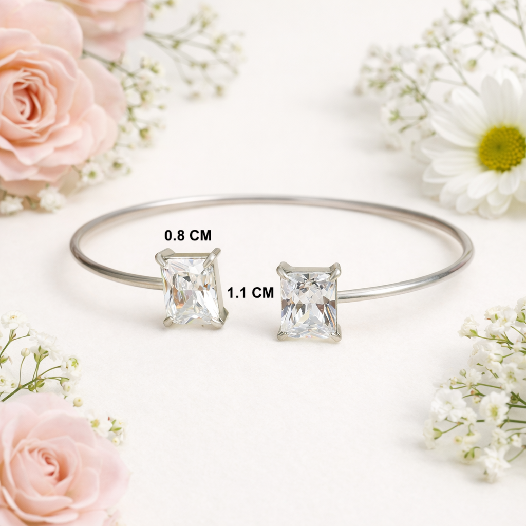 Silver-Toned Tennis Bracelet Stack