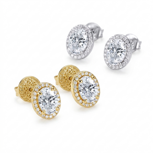 The Éclat - Halo Stud Earrings