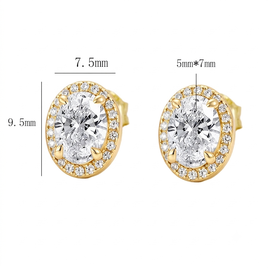 The Éclat - Halo Stud Earrings