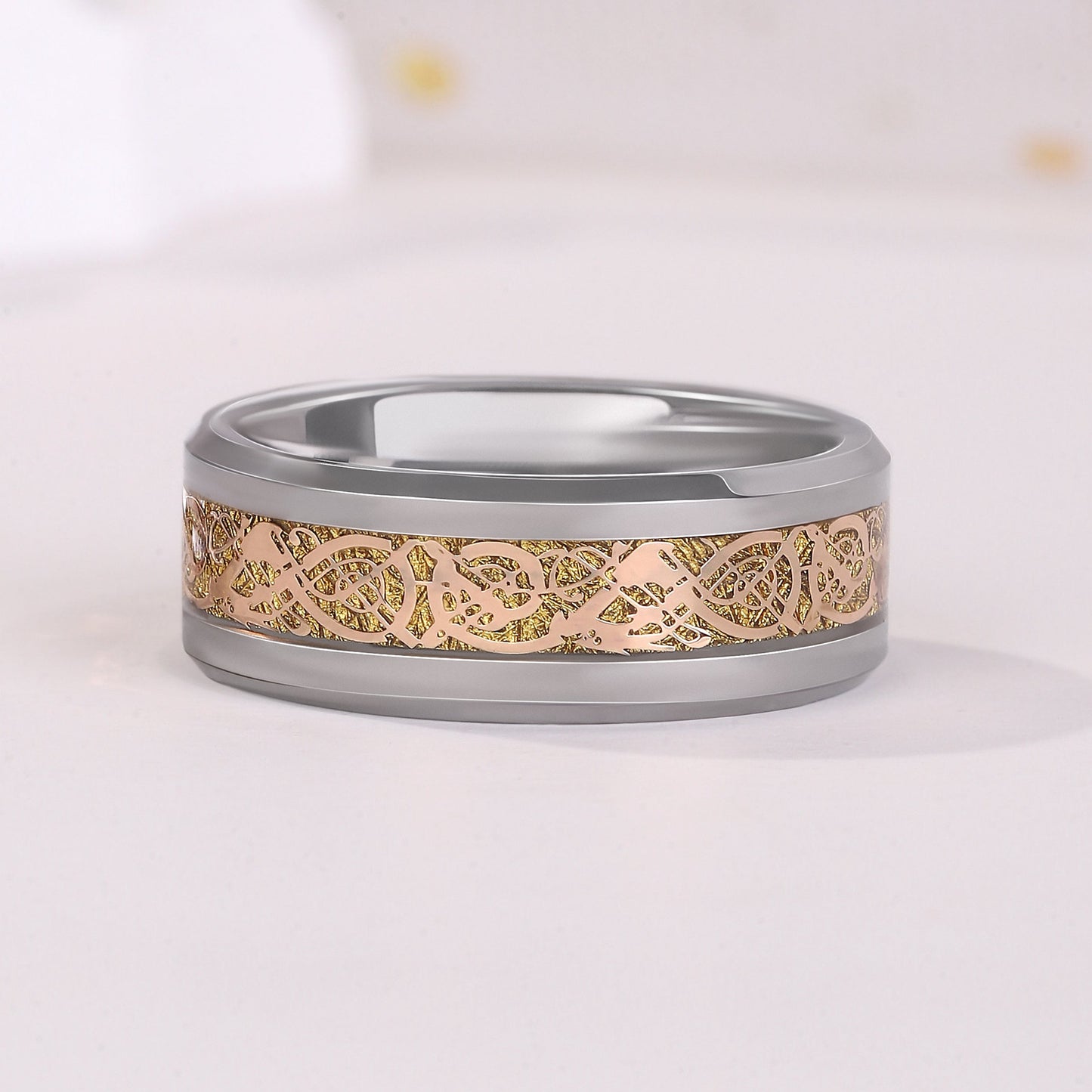 Natural Citrine Tungsten Ring