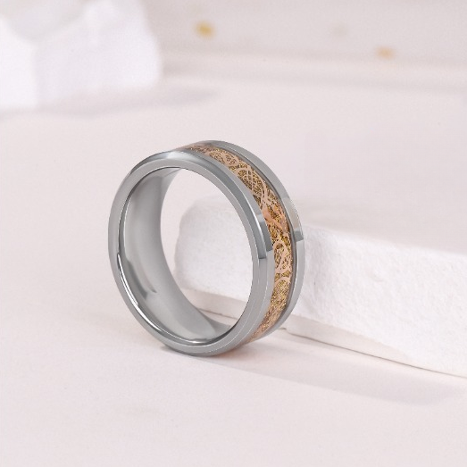 Natural Citrine Tungsten Ring