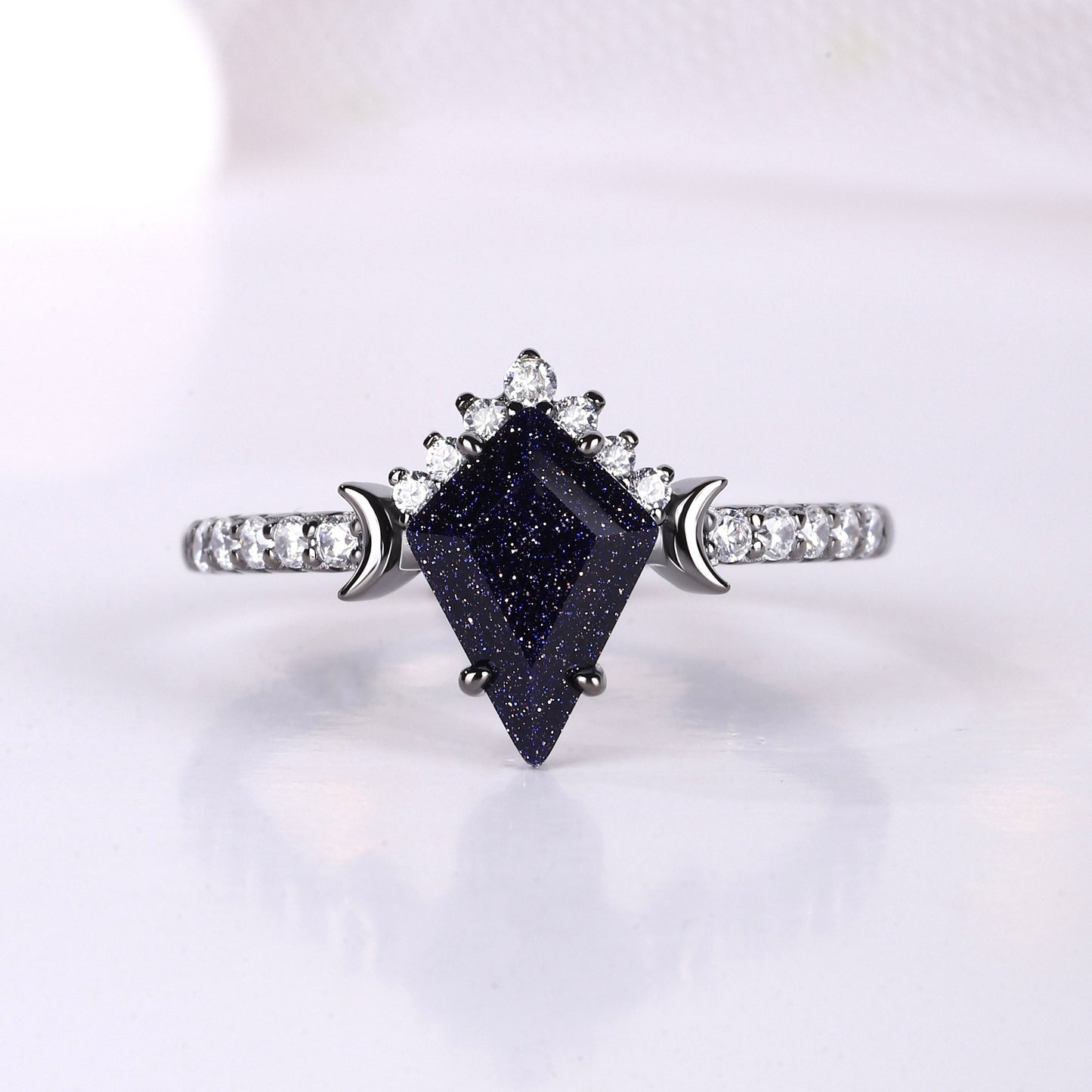 The Midnight - Blue Sandstone Couple Rings