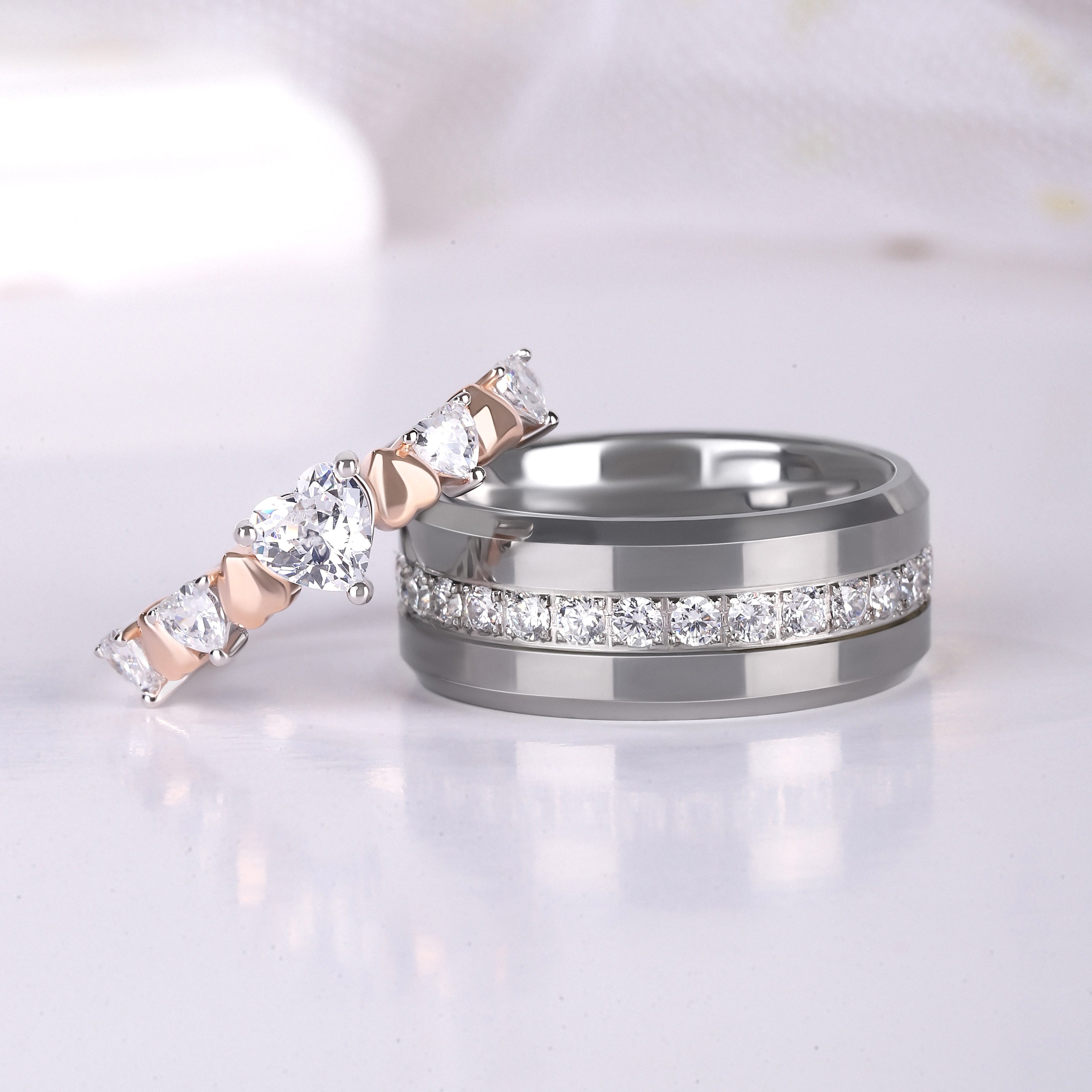Du Rings The Eluxe - Wedding Rings for Couples | Couple Rings | Duostones