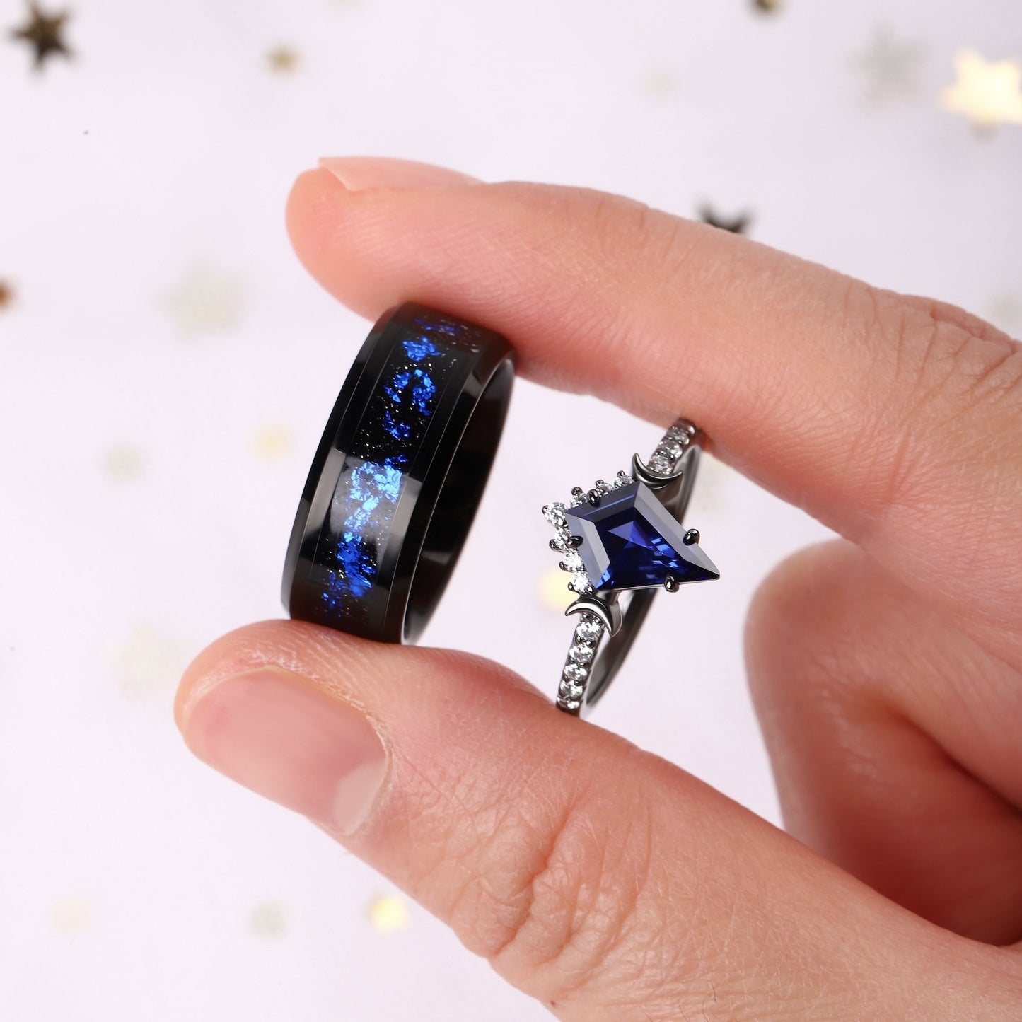 The Azuron - Couple Ring Set