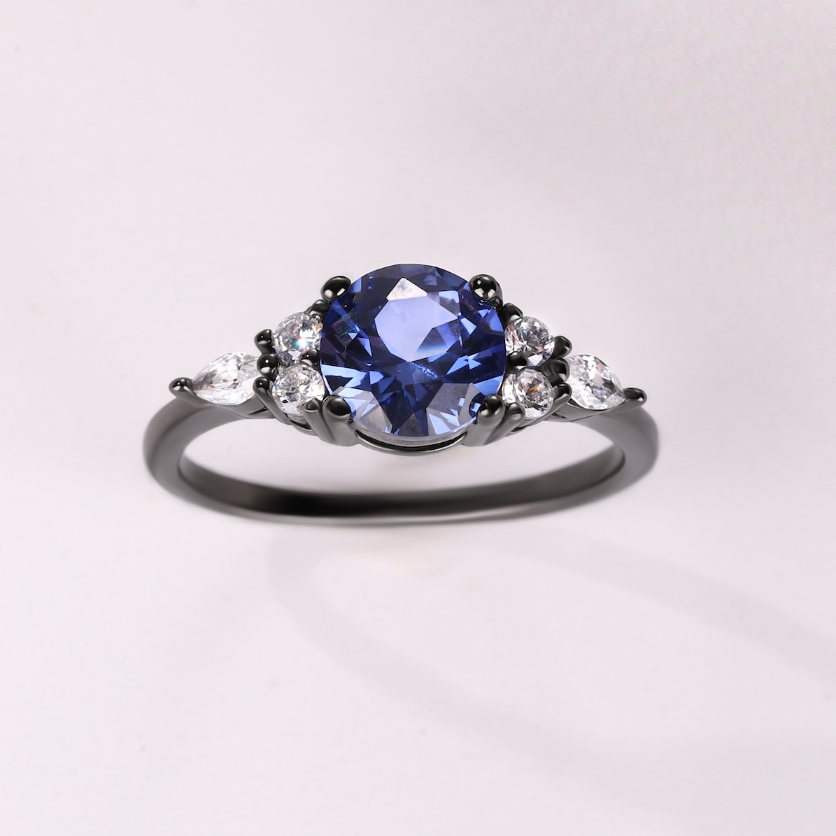 The Ceyora - Blue Corundum Promise Ring