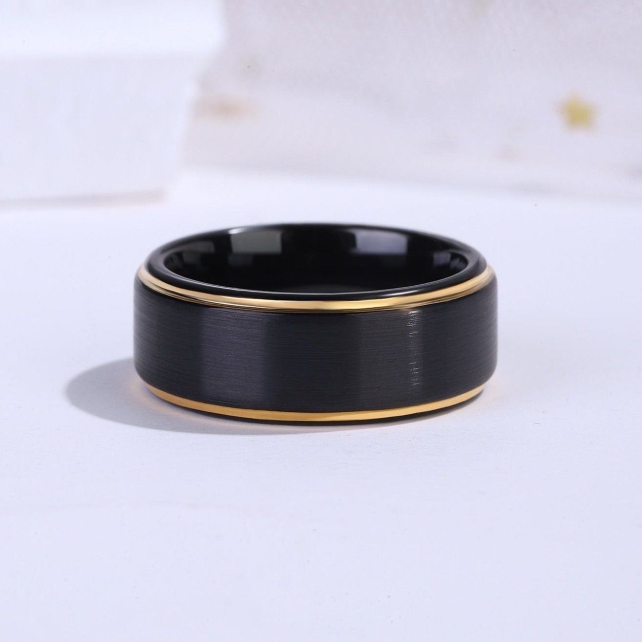 Tungsten Black Wedding Band for Men