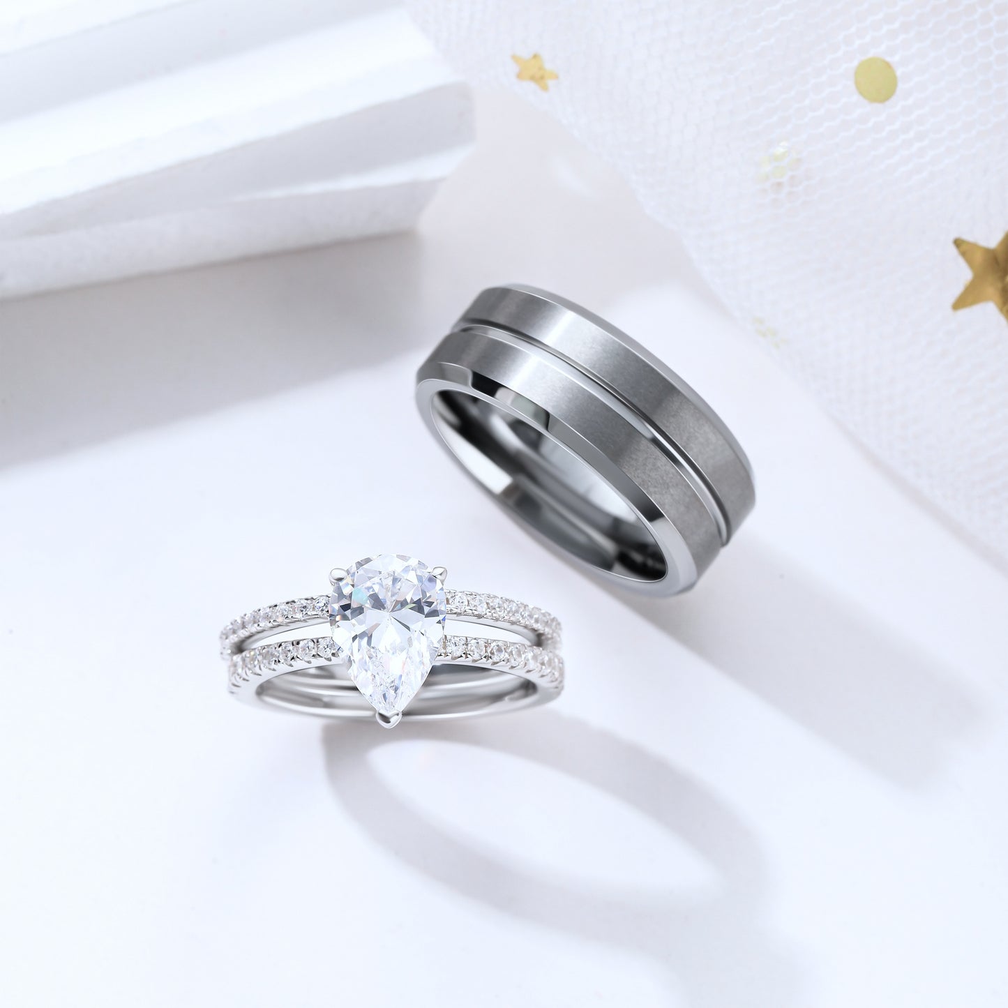 The Pearvella - Wedding Rings for Couples