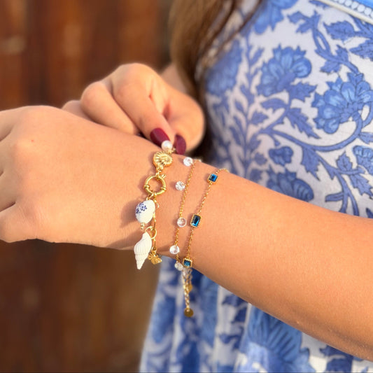 Ocean Charm Bracelet Stack