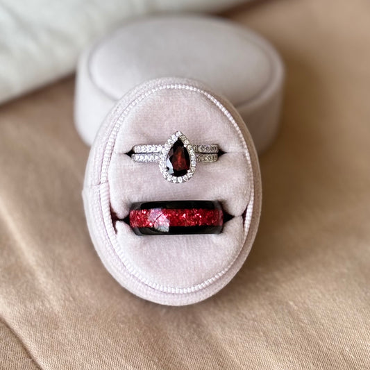 The Garnith - Natural Garnet Couple Rings