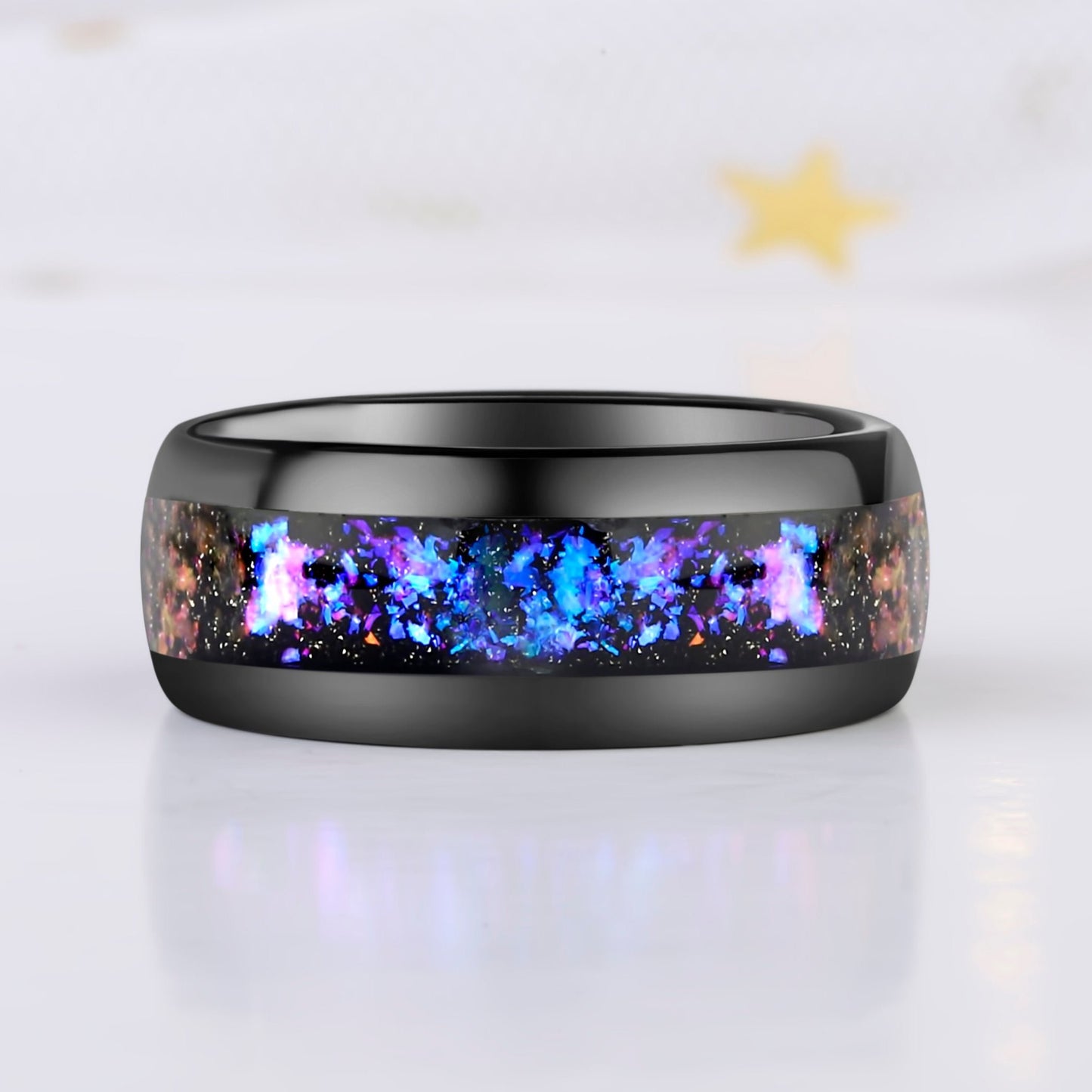 Orion Nebula Galaxy Tungsten Ring for Women