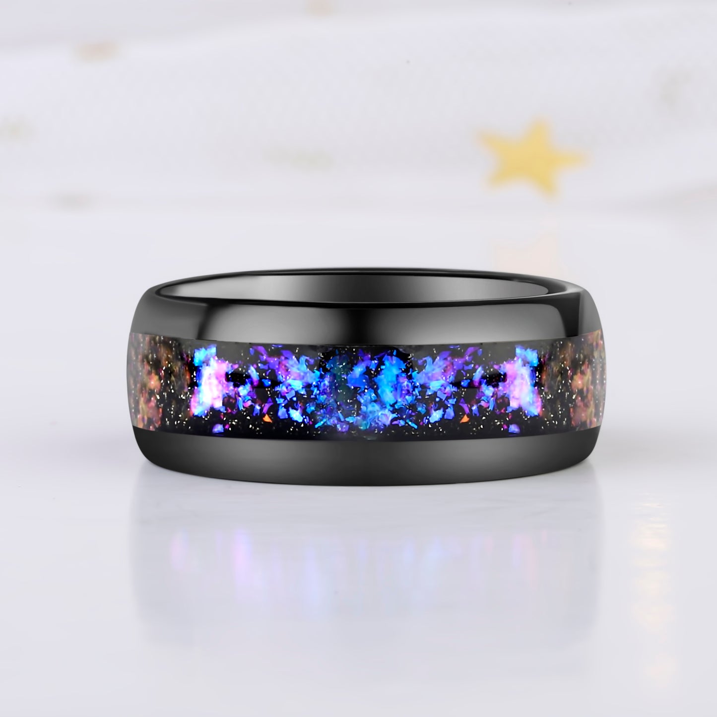 Orion Nebula Tungsten Matching Ring set for Couples