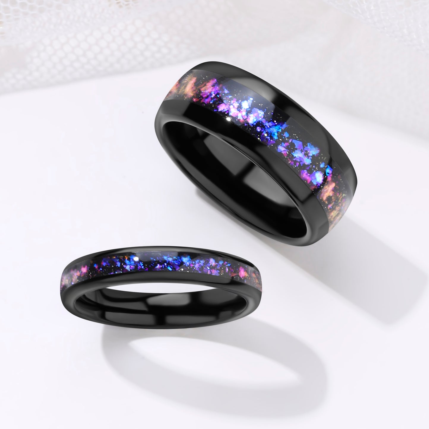 Orion Nebula Galaxy Tungsten Ring for Women