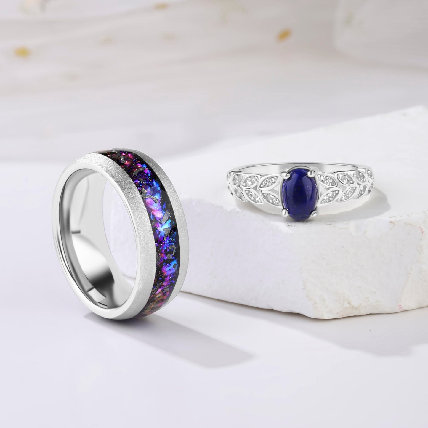 Lapis Lazuli 925 Silver Women Wedding Ring