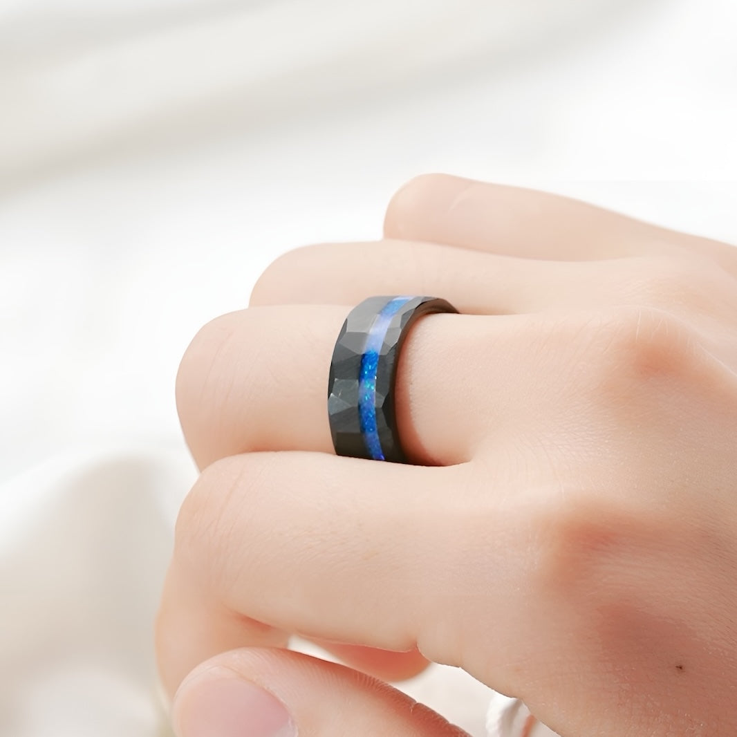 The Blunite - Swiss Blue Topaz Couple Ring Set