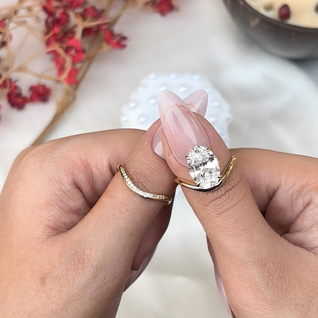 The Solira - Oval Cut Women Ring Set with 18k Gold Plated