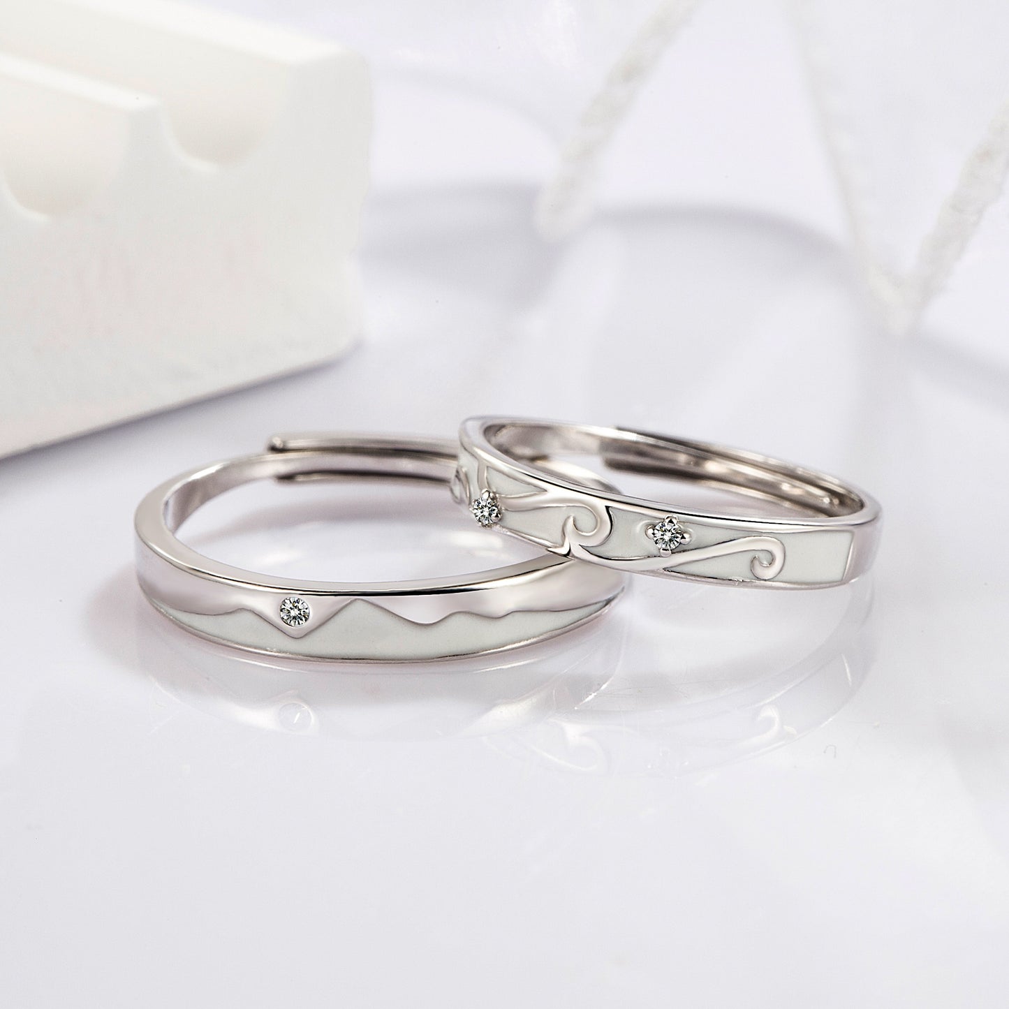 Mountain & Waves S925 Silver Luminous Rings