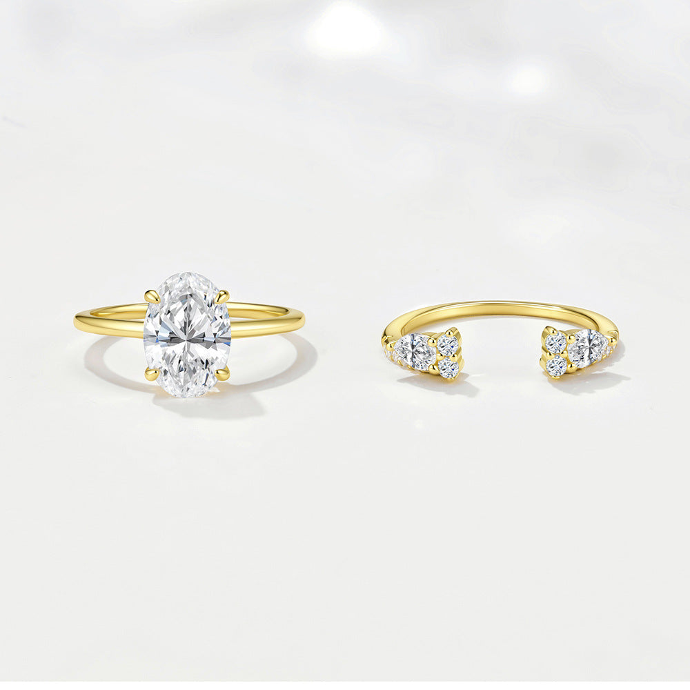 The Everly - Women Wedding Ring Set - 18k Gold