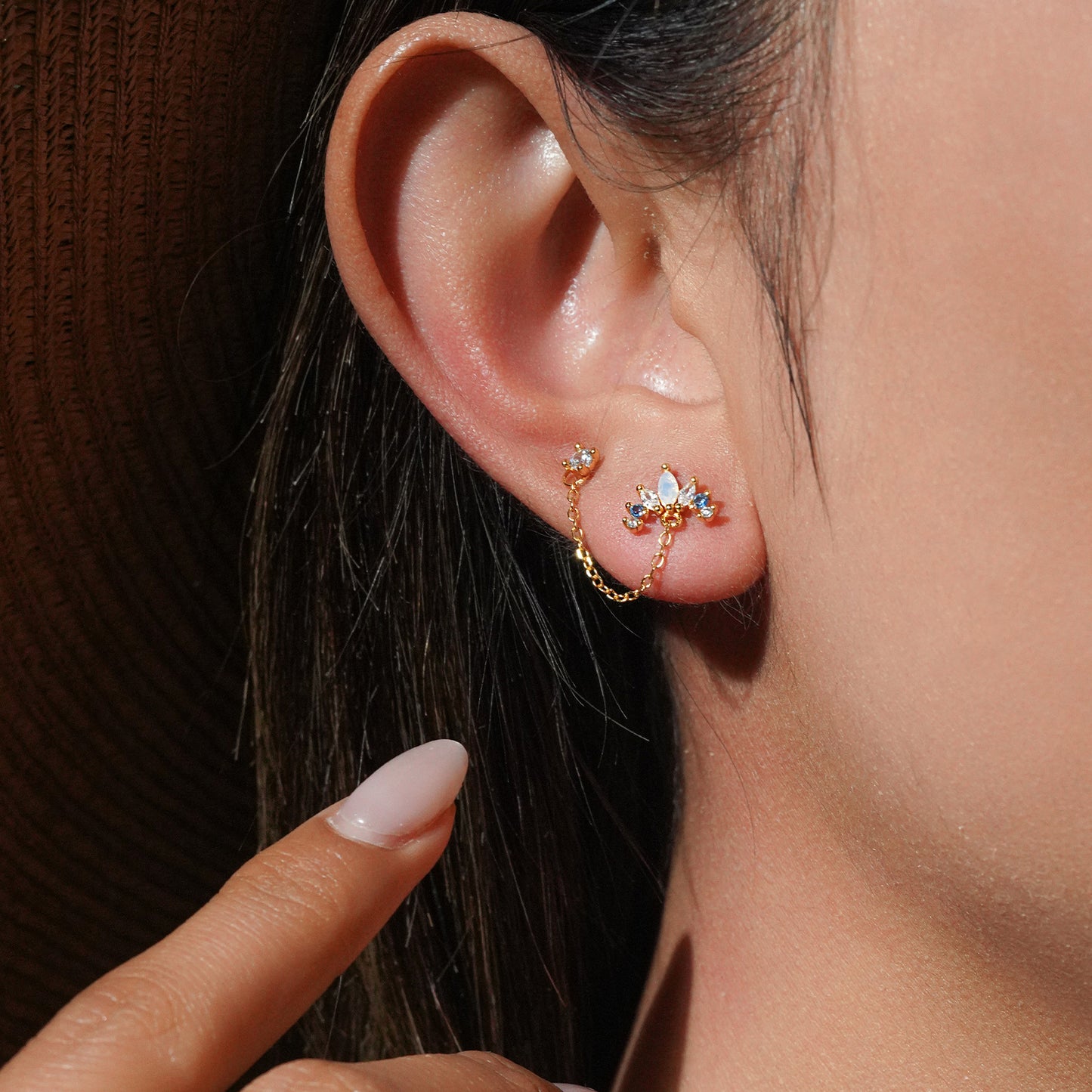 The Amaris - Double Ear Tassel Earrings - Pair