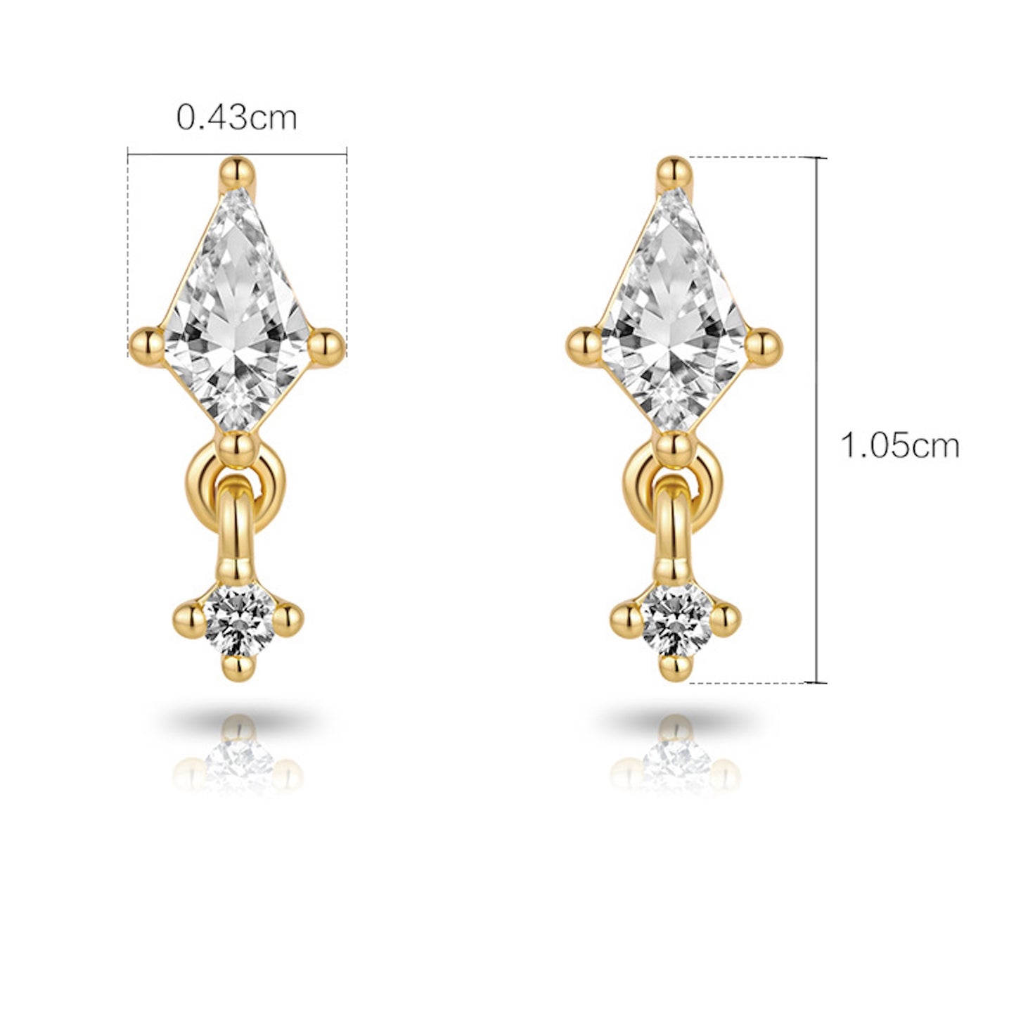 The Prisma - Kite Cut Stud Earrings