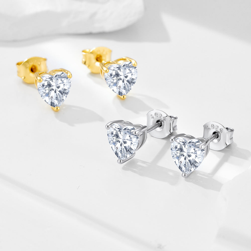The Amour - Heart Stud Earrings