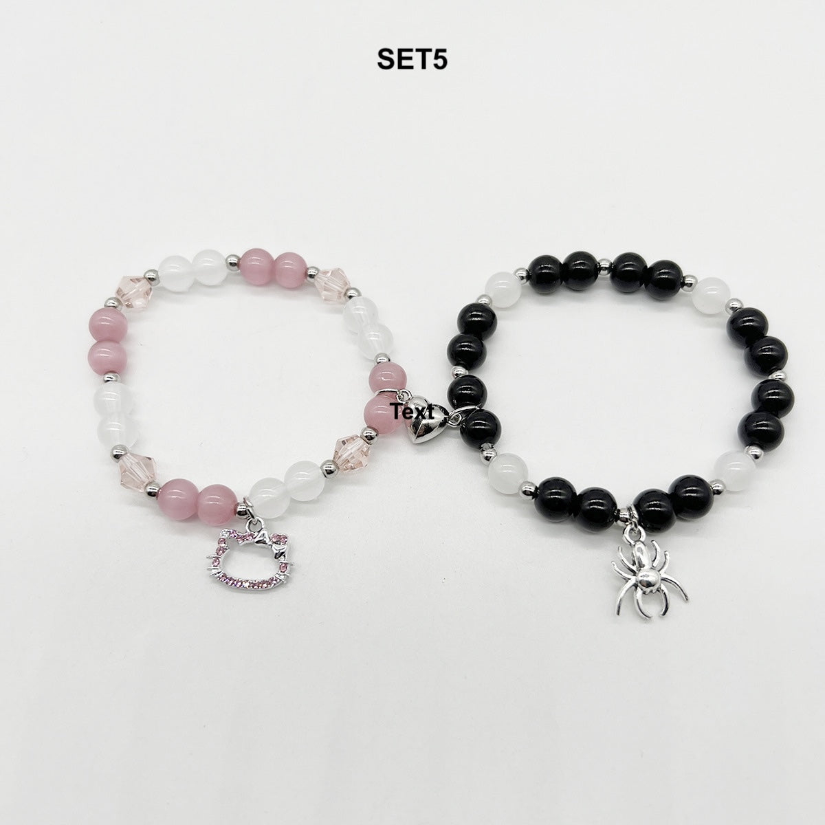 Cute Cat! Beaded Bracelet Set