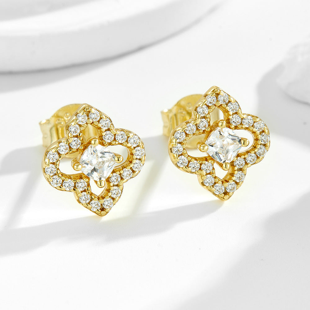 The Florelle - Four Leaf Stud Earrings