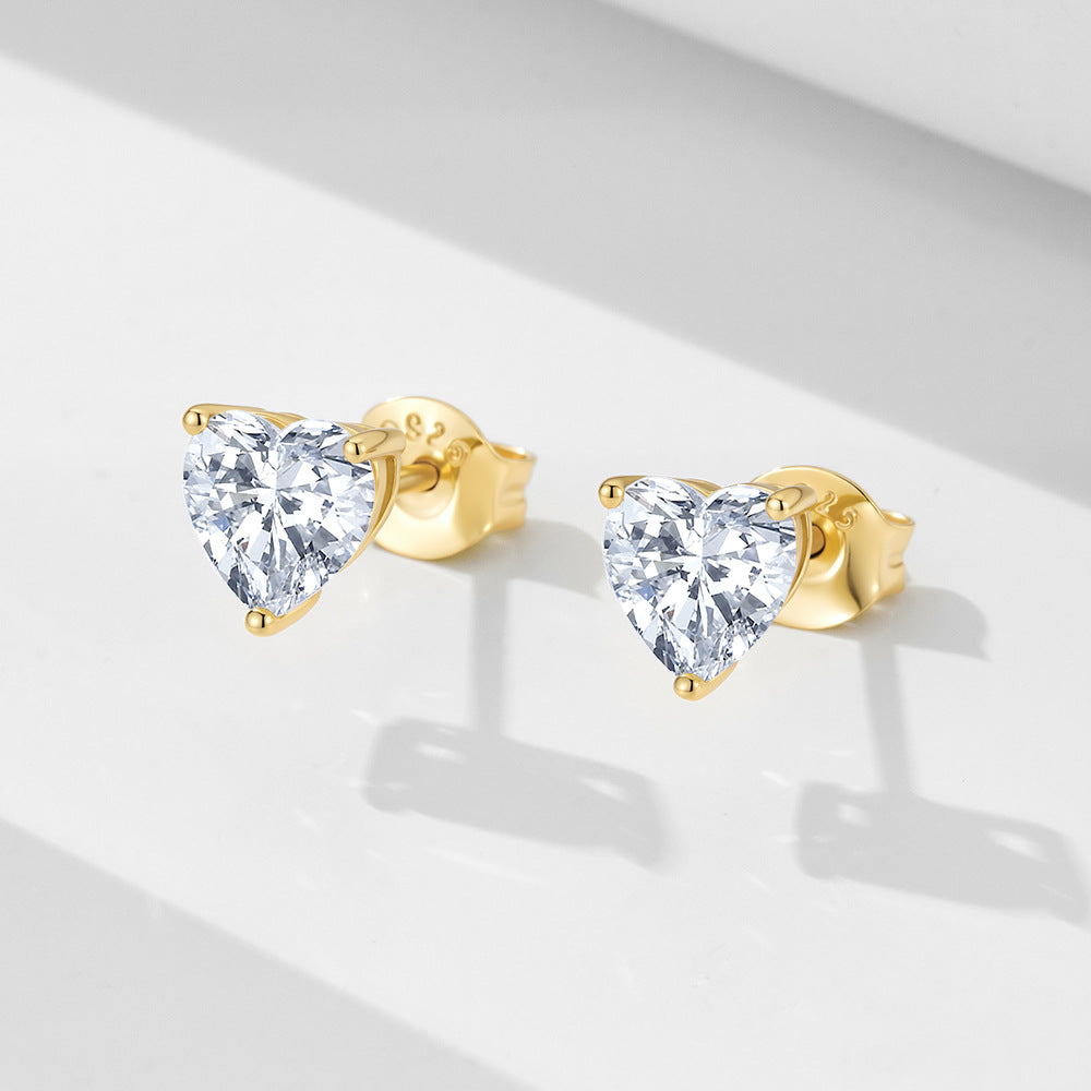 The Amour - Heart Stud Earrings