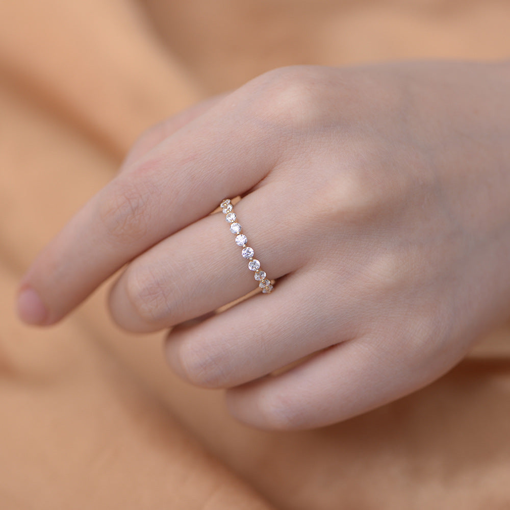 The Aster - Women Eternity Band - 18k Gold