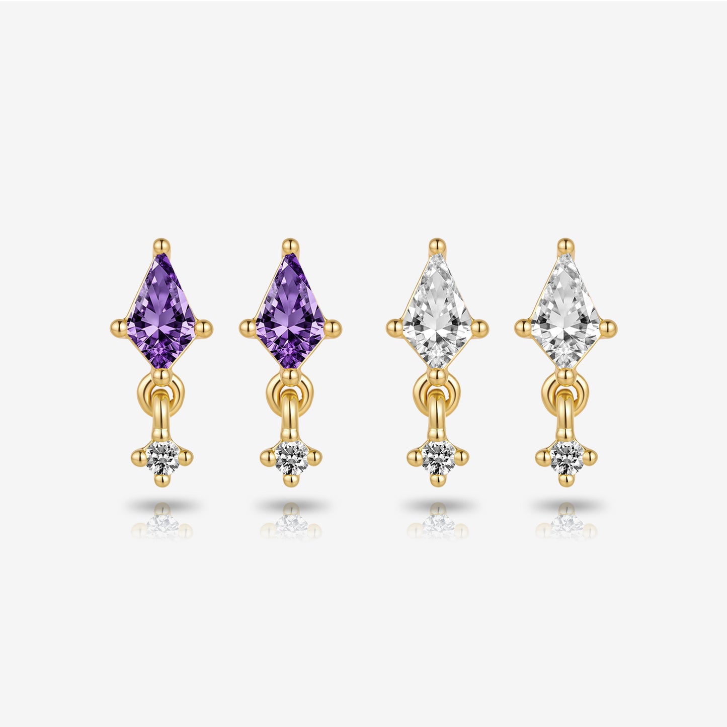 The Prisma - Kite Cut Stud Earrings