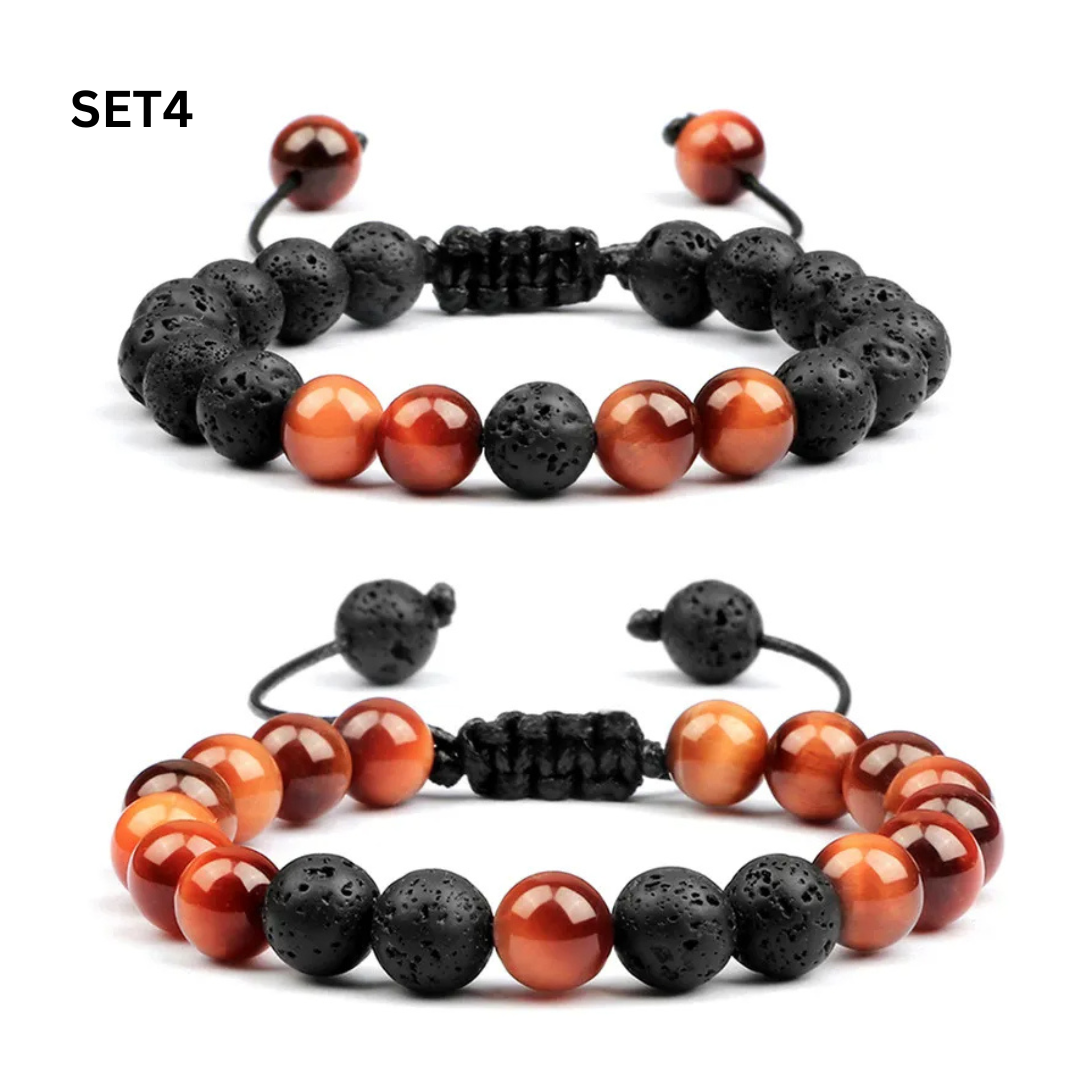 Natural Stones Beaded Bracelet Set