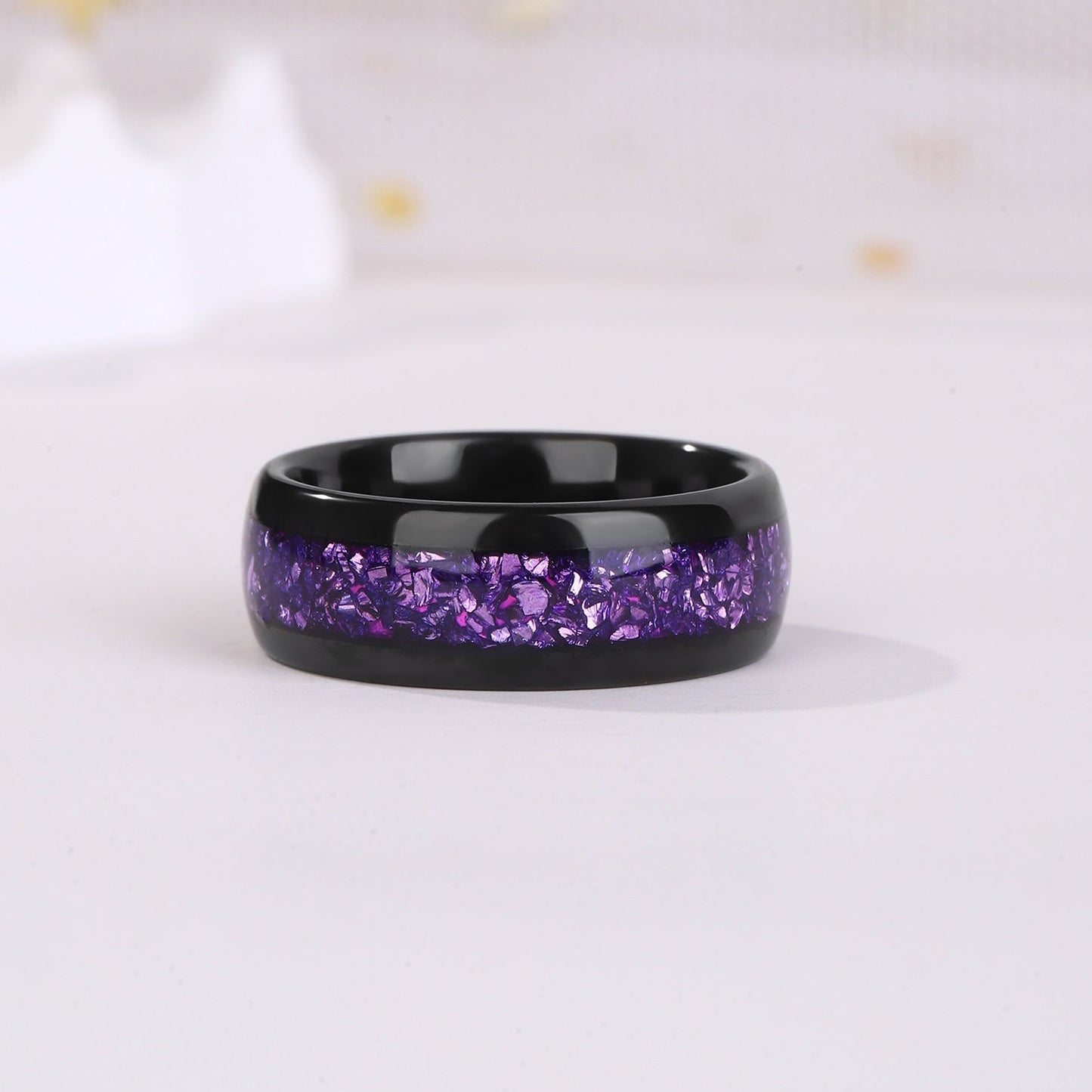 The Lavelle - Natural Amethyst Couple Rings