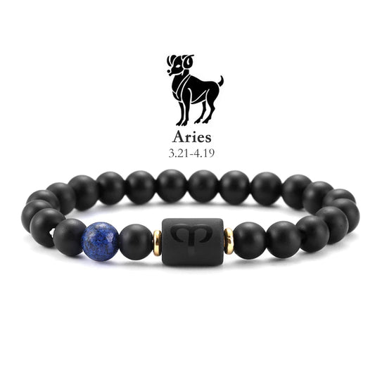 12 Zodiac Signs! Natural Stone Beaded Bracelets