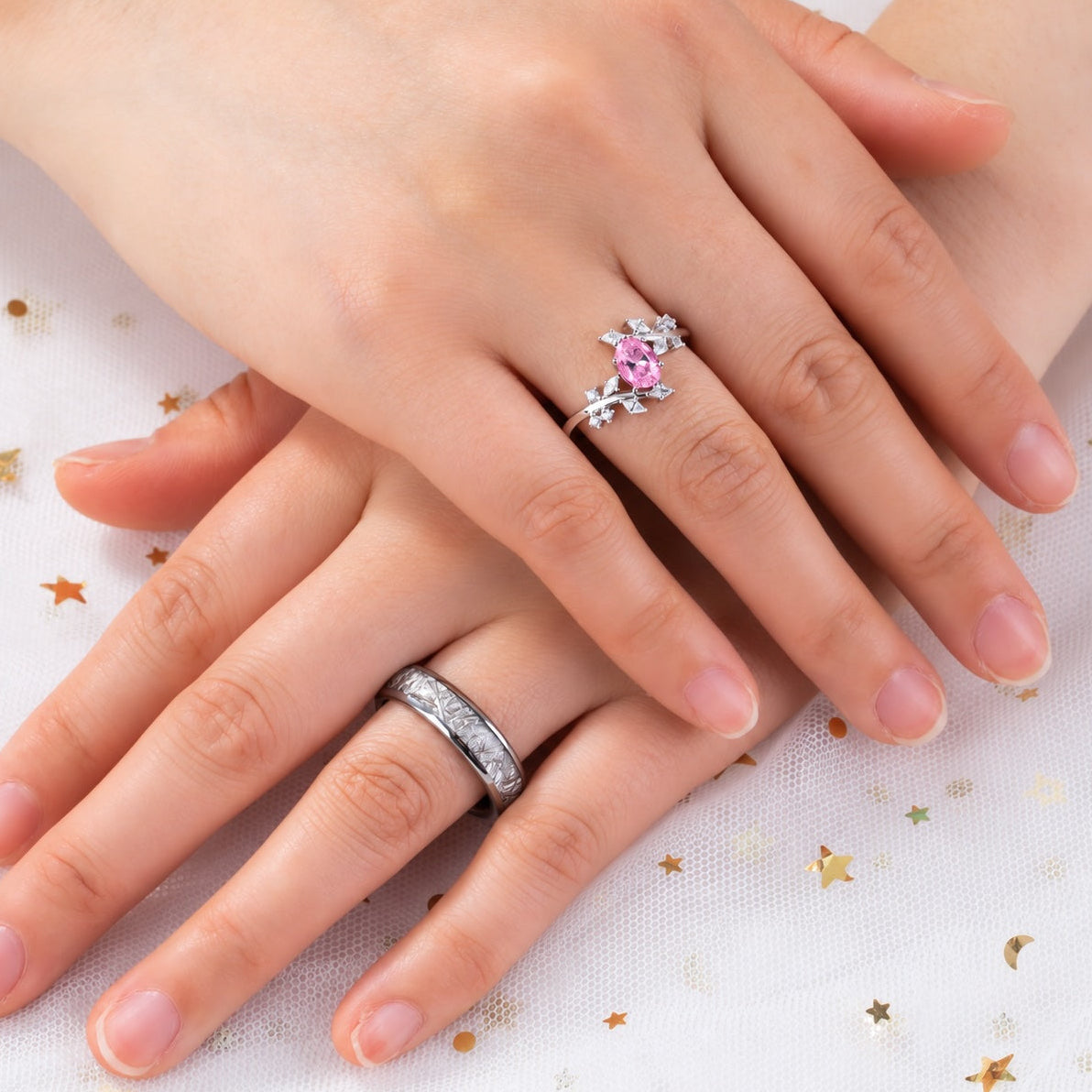 The Peony - Promise Rings for Couples