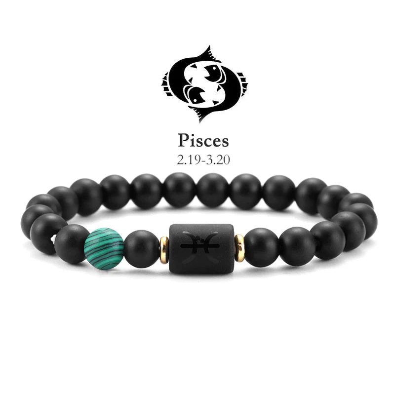 12 Zodiac Signs! Natural Stone Beaded Bracelets