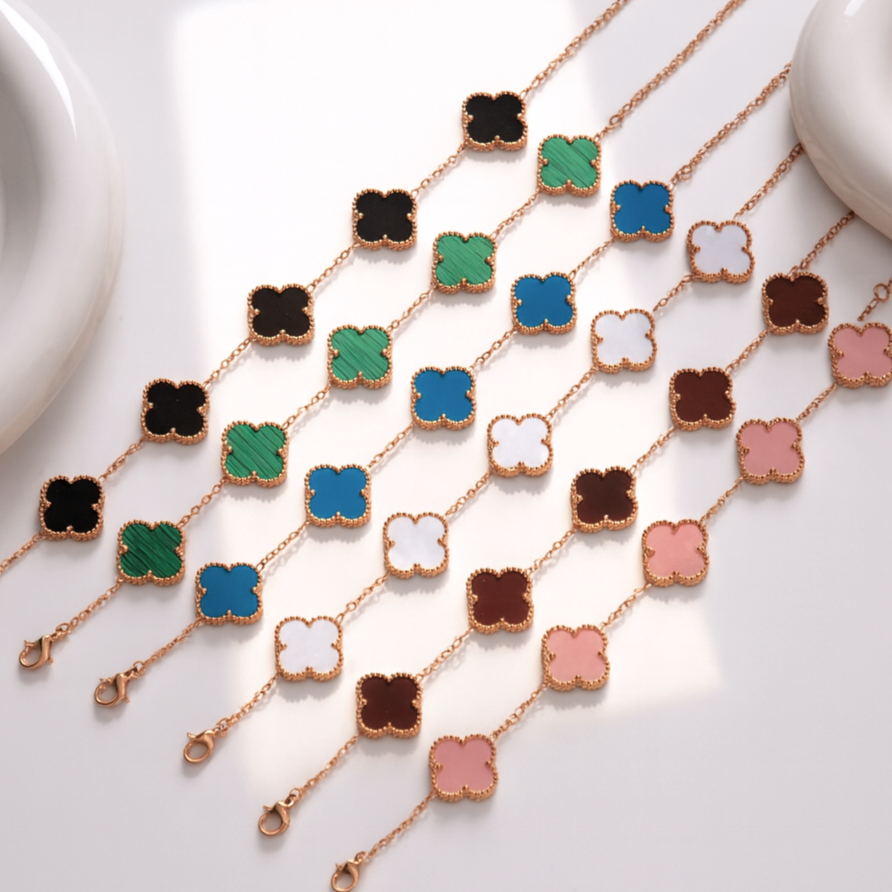 Good Luck Four-Leaves Clover Bracelet