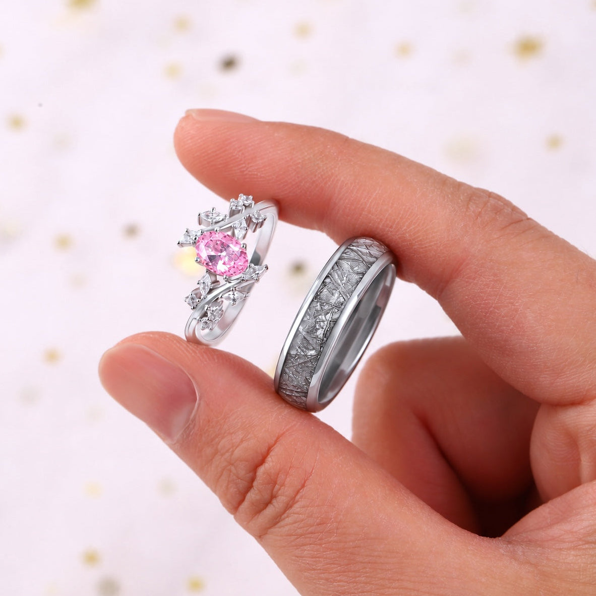 The Peony - Promise Rings for Couples