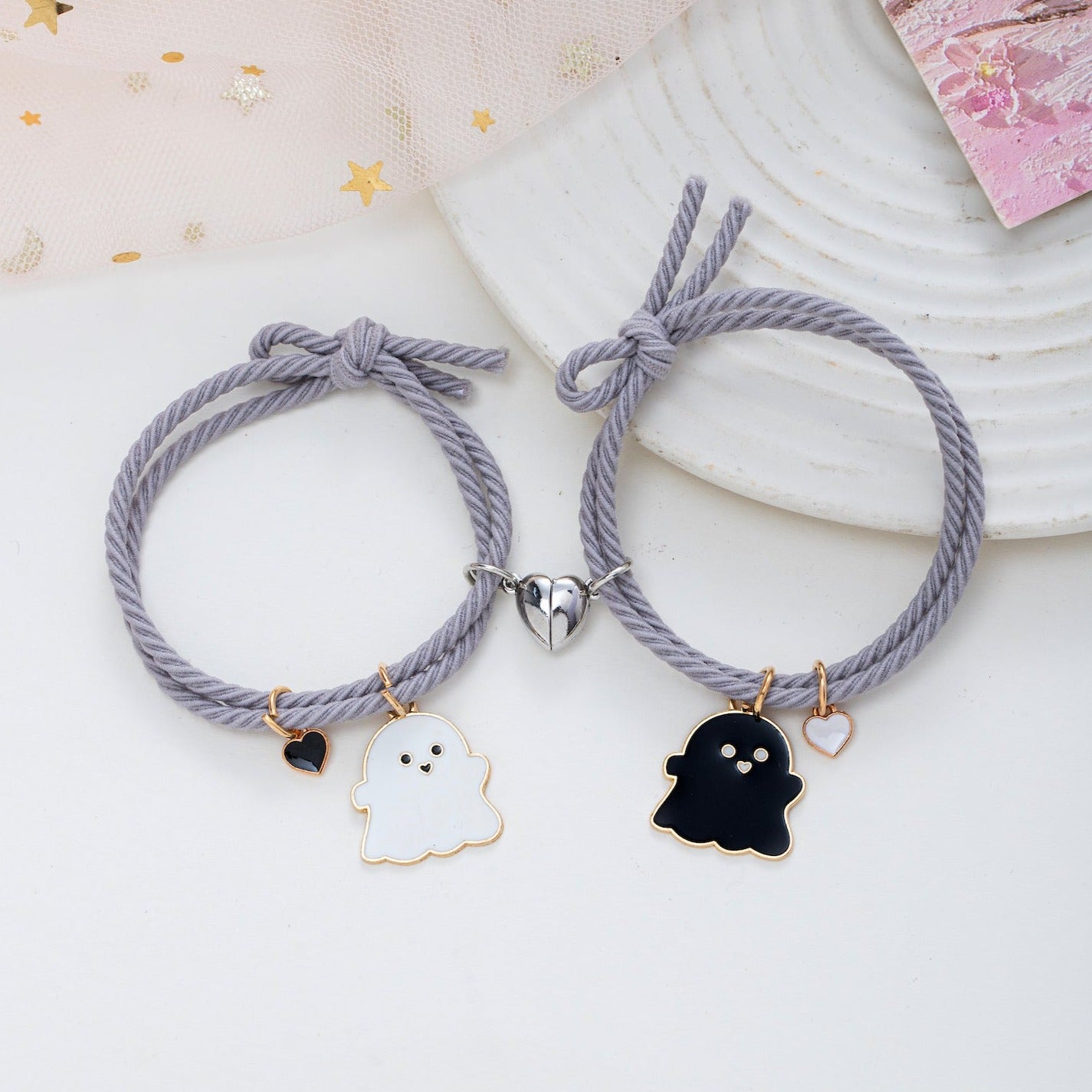 Boo! Halloween Couple Bracelets