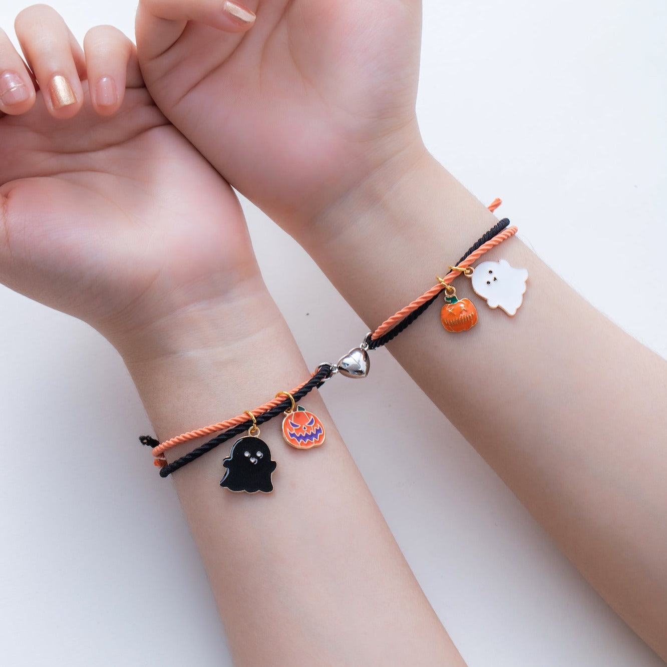 Boo! Pumpkin Halloween Matching Bracelets