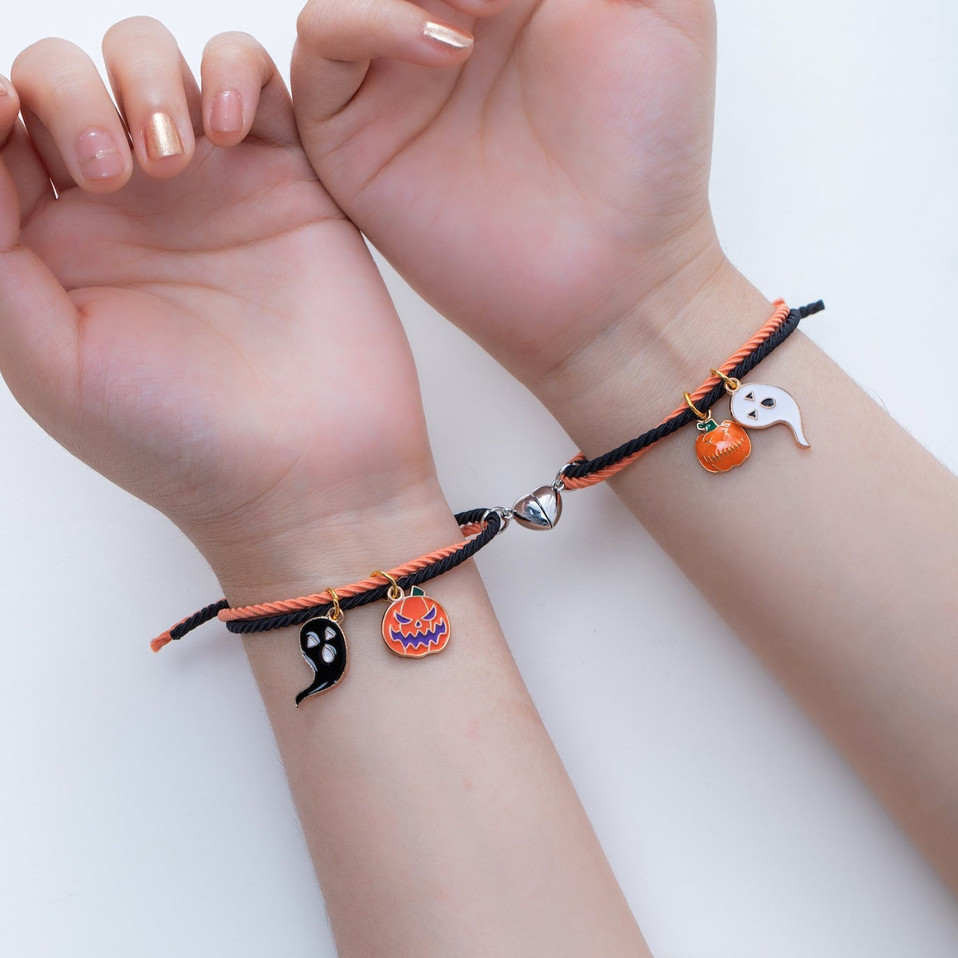 Boo! Pumpkin Halloween Matching Bracelets