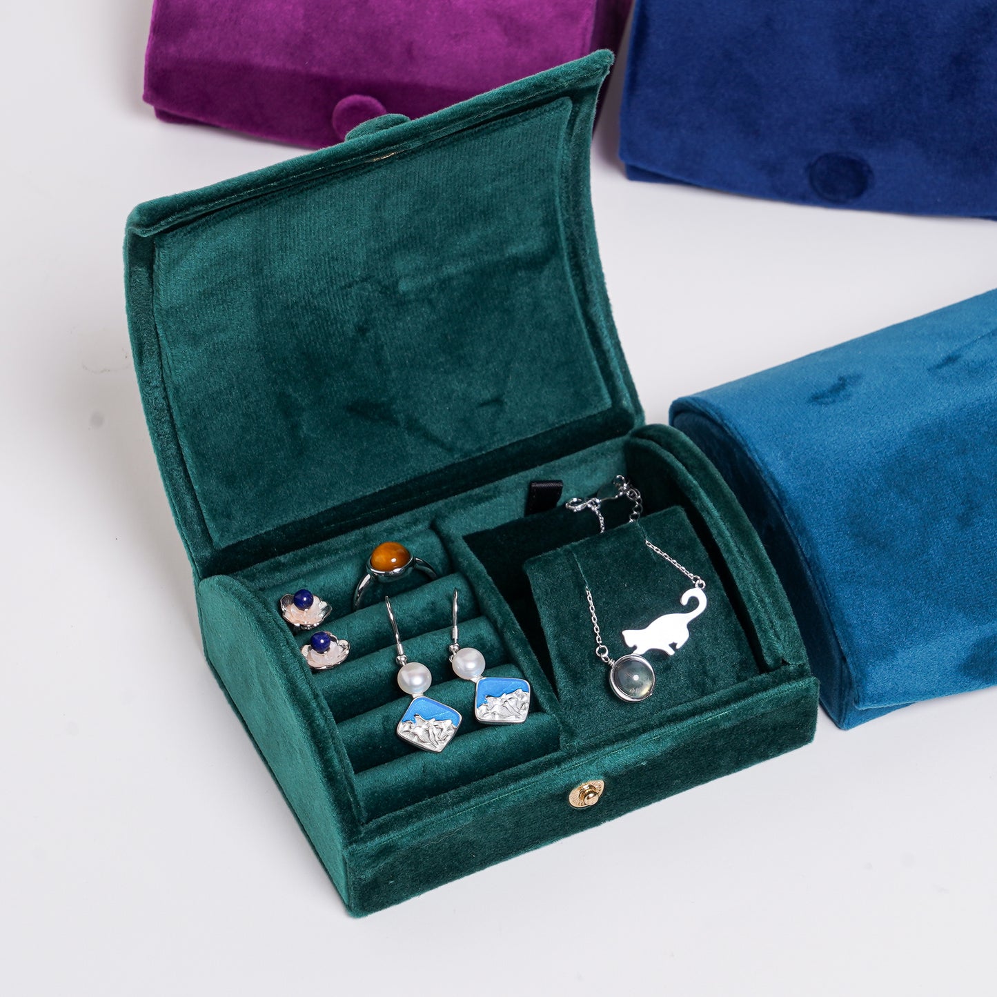 Velvet Jewellery Organizer Box