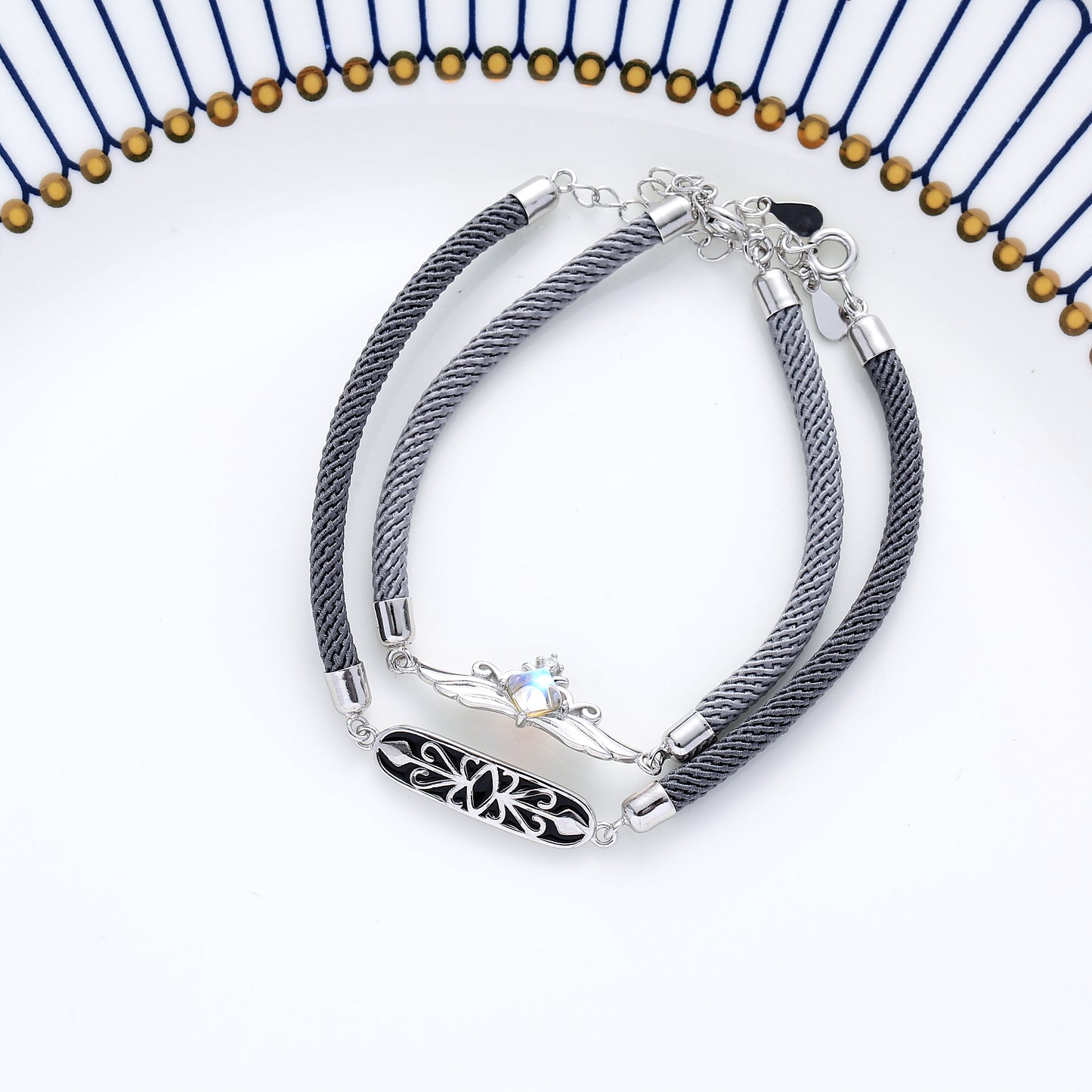 Moonstone 925 Silver Couple Bracelets