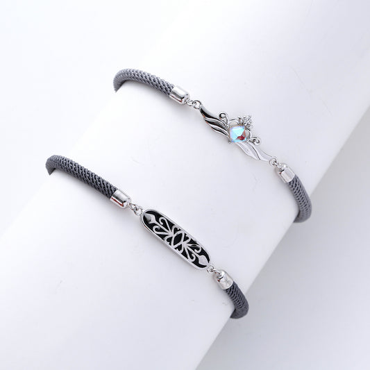 Moonstone 925 Silver Couple Bracelets