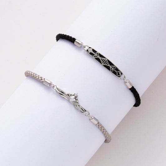 Princess Knight Silver Couple Bracelets